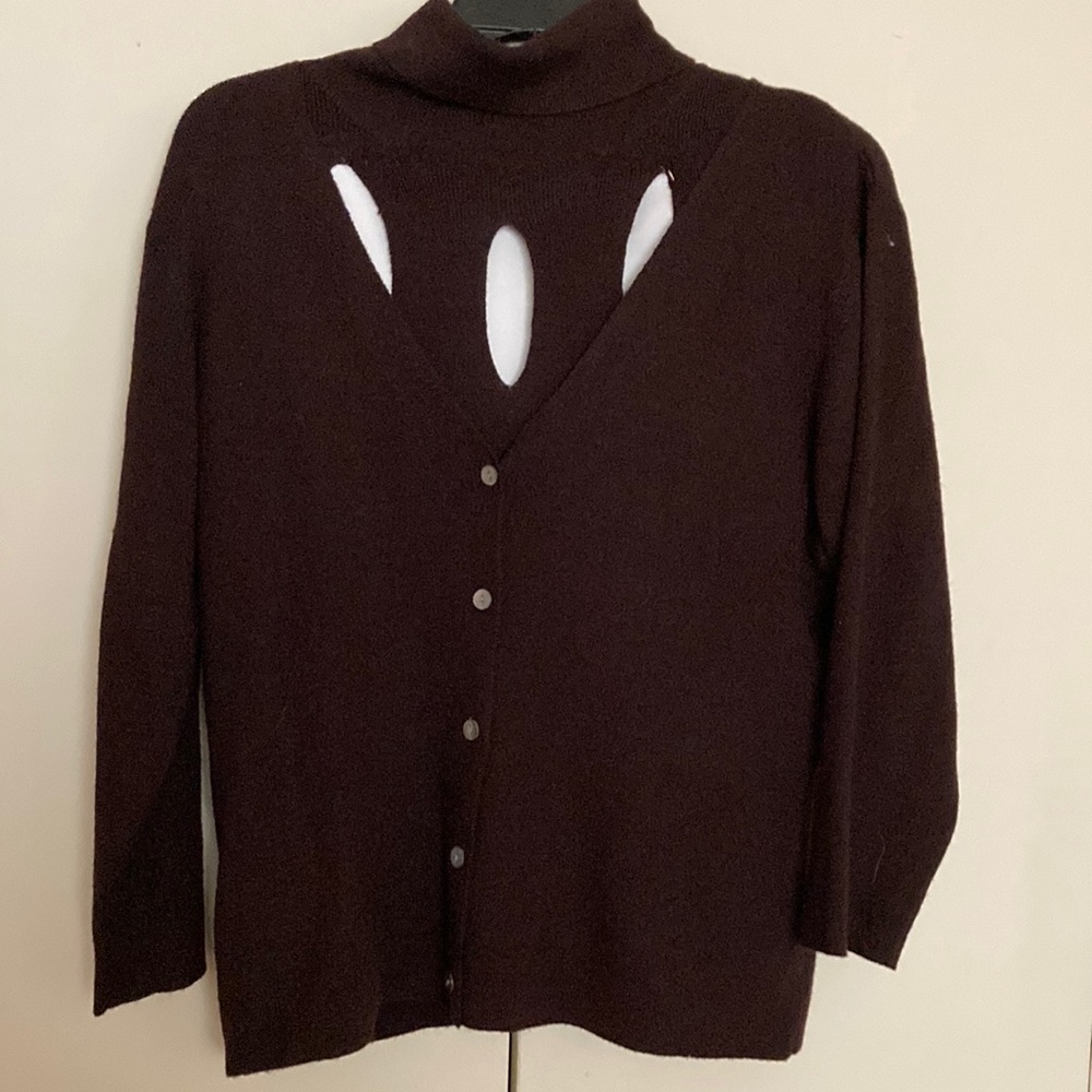 Apart Impressionist New Women’s Set Jacket And Sleeveless T-Shirt Brown V-neck